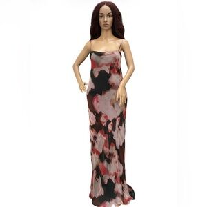 Zara floral beaded print maxi dress